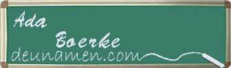 Ada Boerke Visitenkarte